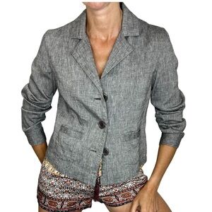 Eric Alexandre grey linen blend jacket blazer EU 36